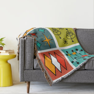 Mid-Century Modern Smorgasbord Throw Blanket