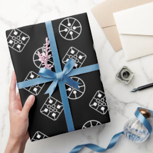 Mid-Century Modern Snowflakes Wrapping Paper