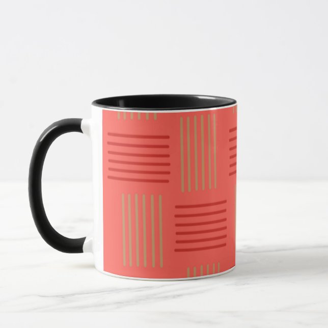 Mid-Century Modern Spring/Summer Weave  Mug (Left)