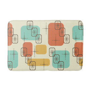 Mid Century Modern Sputnik Multicolored 1 Bath Mat