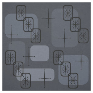 Mid Century Modern Sputnik Slate Fabric