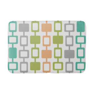 Mid Century Modern Square Columns Bath Mat