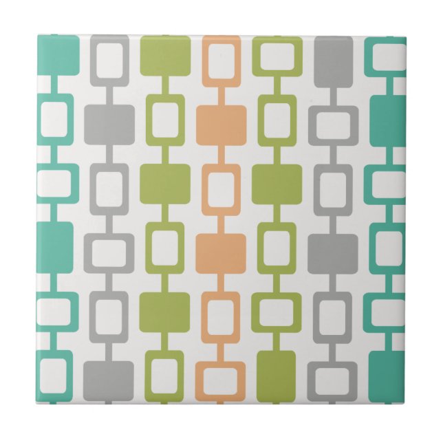 Mid Century Modern Square Columns Tile (Front)