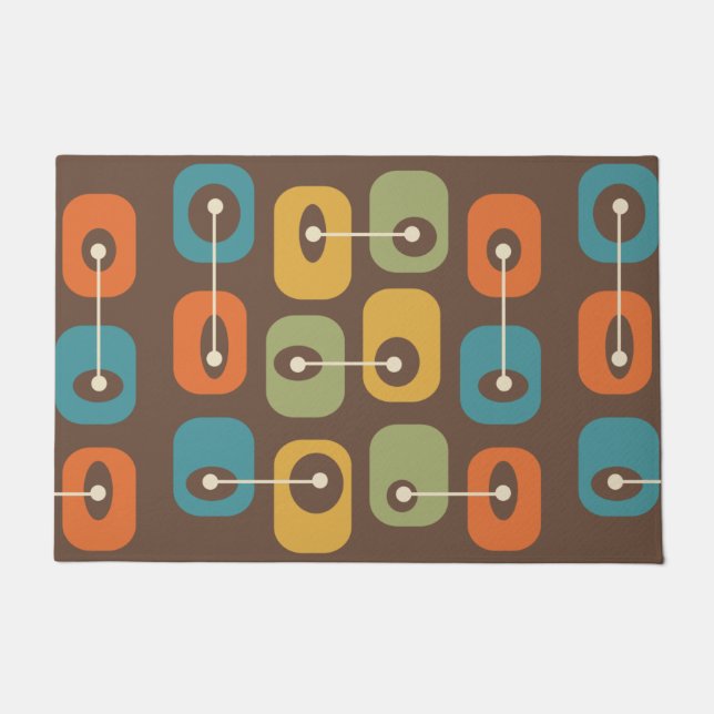 Mid Century Modern Squishy Cubes Doormat (Front)