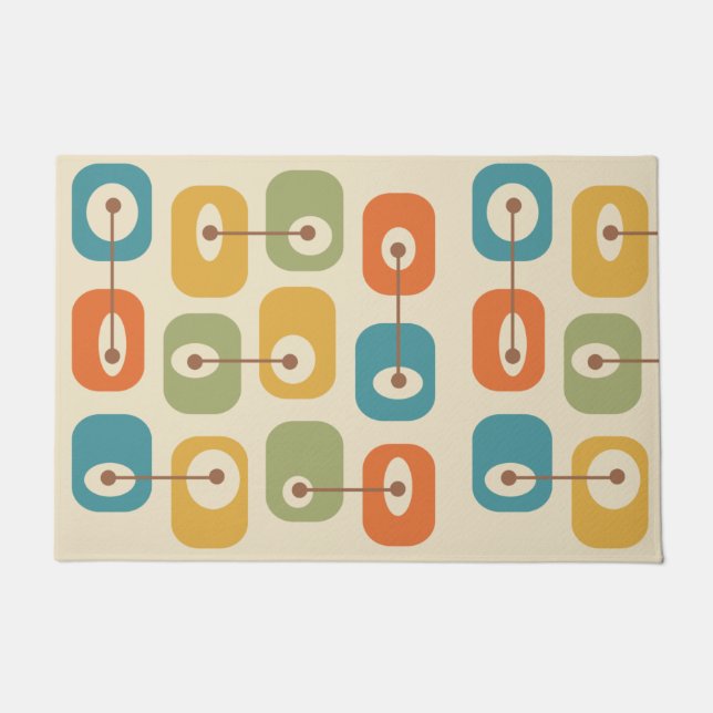 Mid Century Modern Squishy Cubes Doormat (Front)