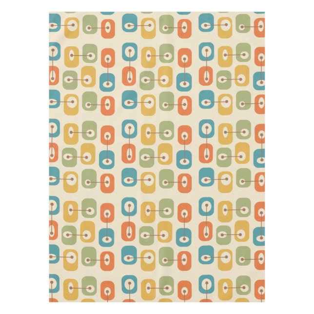 Mid Century Modern Squishy Cubes Tablecloth (Front)