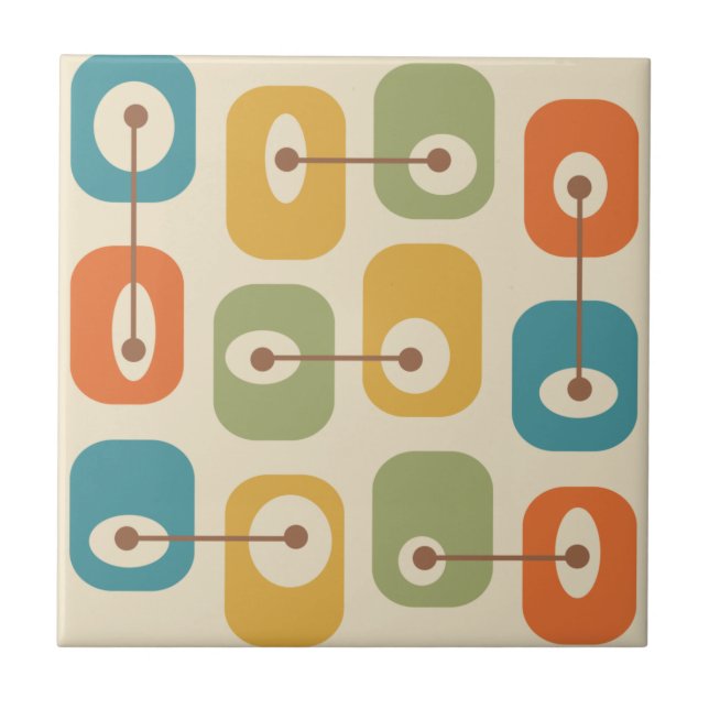 Mid Century Modern Squishy Cubes Tile (Front)