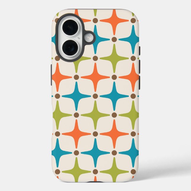 Mid Century Modern Star Pattern Case-Mate iPhone Case (Back)