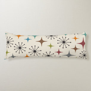 Mid Century Modern Starburst Pattern Body Cushion