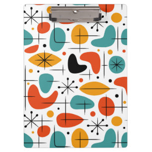 Mid Century Modern Starburst Pattern Clipboard