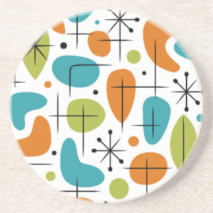 Mid Century Modern Starburst Pattern Coaster