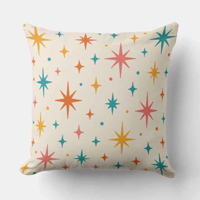 Mid-Century Modern Starburst Pattern Cushion (Front)