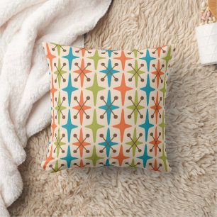 Mid Century Modern Starburst Pattern Cushion