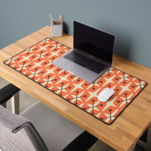 Mid Century Modern Starburst Pattern Desk Mat
