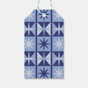 Mid Century Modern Starburst Pattern Gift Tags