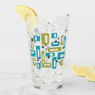 Mid Century Modern Starburst Pattern Glass