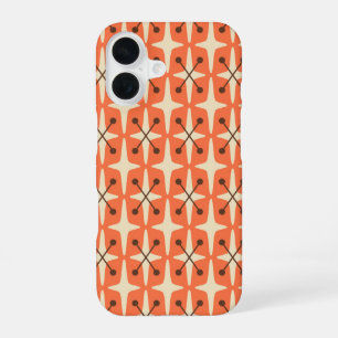 Mid Century Modern Starburst Pattern iPhone 16 Case