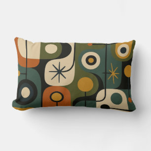 Mid Century Modern Starburst Pattern Lumbar Cushion