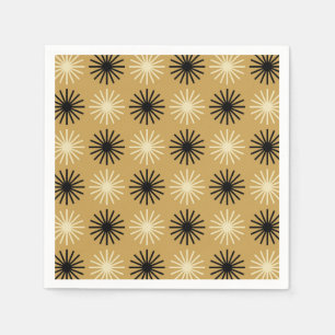 Mid Century Modern Starburst Pattern Napkin