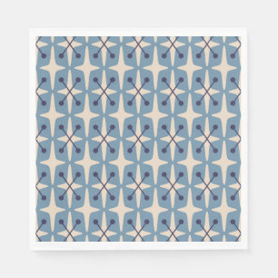 Mid Century Modern Starburst Pattern Napkin