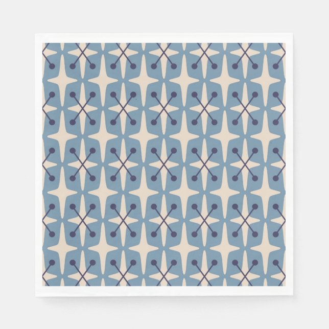 Mid Century Modern Starburst Pattern Napkin (Front)