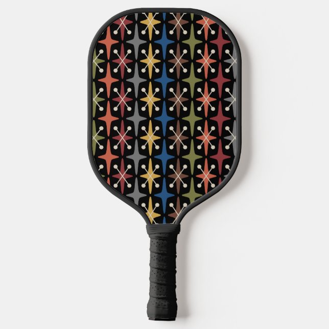Mid Century Modern Starburst Pattern Pickleball Paddle (Back)