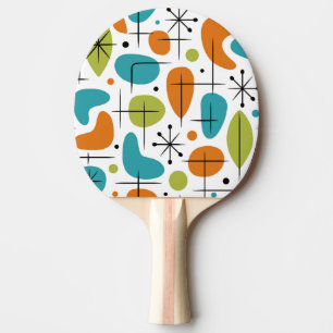 Mid Century Modern Starburst Pattern Ping Pong Paddle