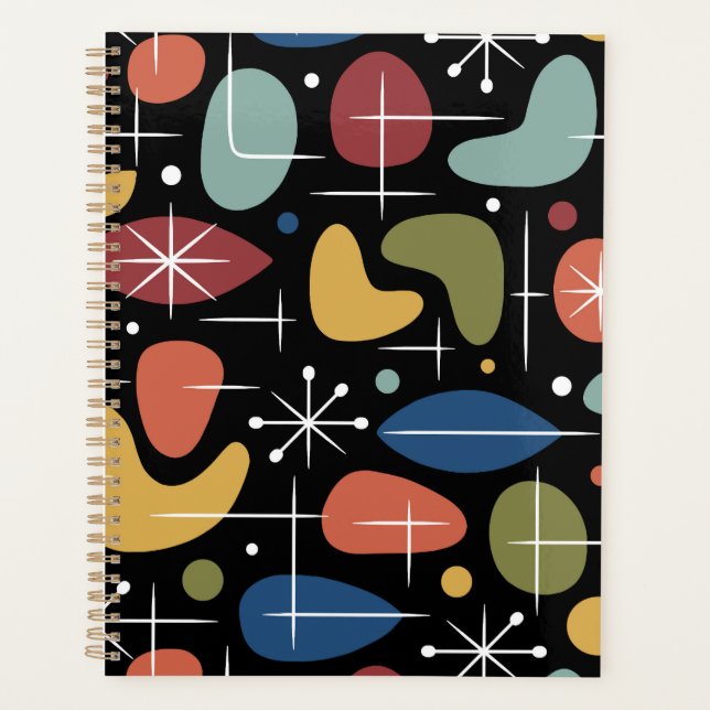 Mid Century Modern Starburst Pattern Planner (Front)