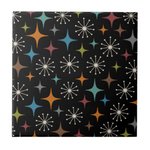 Mid Century Modern Starburst Pattern Tile