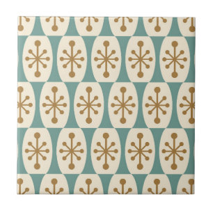 Mid Century Modern Starburst Pattern Tile