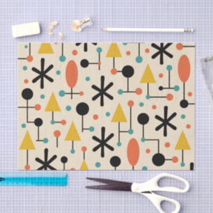 Mid Century Modern Starburst Pattern Tissue Paper
