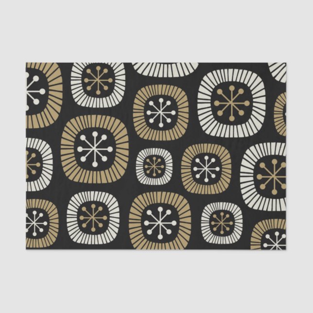 Mid Century Modern Starburst Pattern Tissue Paper (Front)