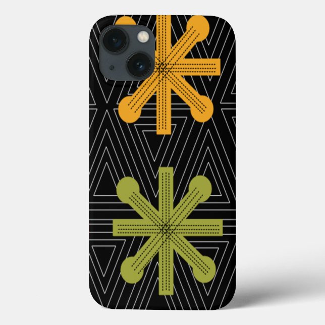Mid-Century Modern Starburst Quilt  Case-Mate iPhone Case (Back)