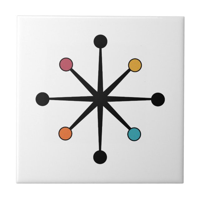 Mid Century Modern Starburst Tile (Front)