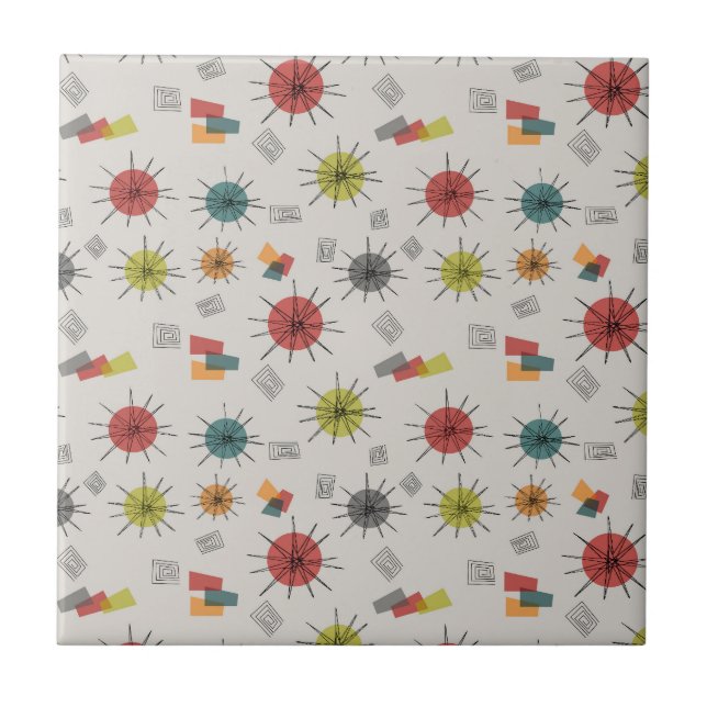 Mid-Century Modern Starburst  Tile (Front)