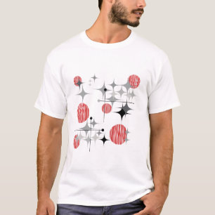 Mid Century Modern Starbursts and Globes T-Shirt
