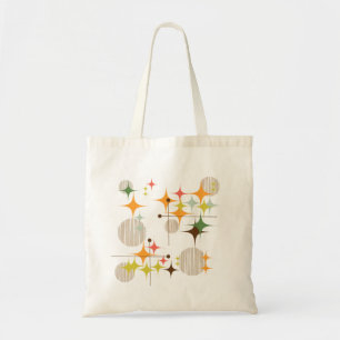 Mid Century Modern Starbursts and Globes Tote Bag