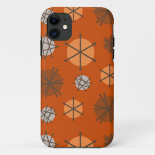 Mid Century Modern Starbursts Burnt Orange Case-Mate iPhone Case