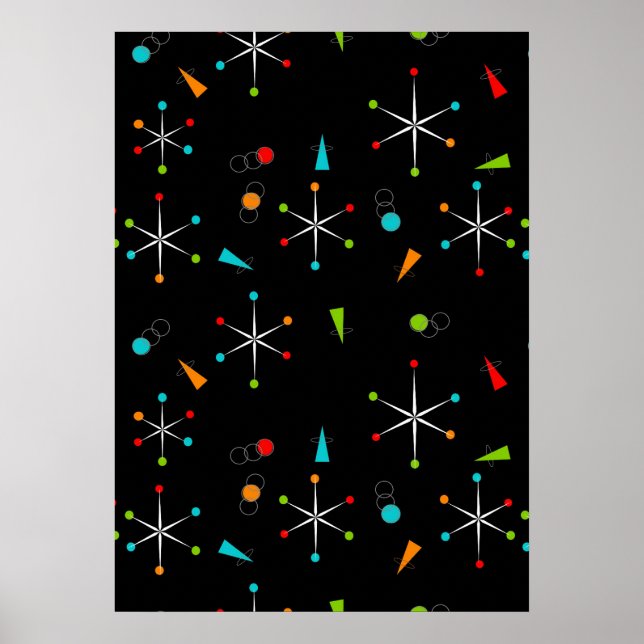 Mid-Century Modern Starbursts ll  Poster (Front)