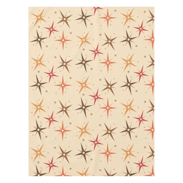 Mid Century Modern Stars Sky Tablecloth (Front)