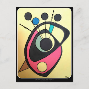 'Mid Century Modern Still Life Yellow' on a Postcard