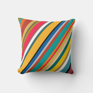 Mid-Century Modern Stripes  Cushion