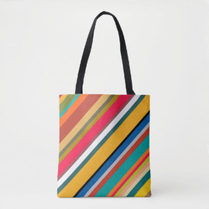 Mid-Century Modern Stripes Tote Bag