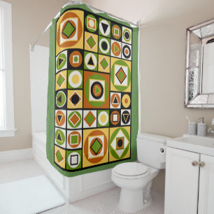 Mid-Century Modern Style 18 Shower Curtain