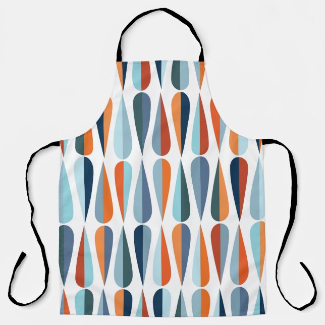 Mid century modern style retro seamless pattern wi apron (Front)