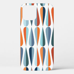 Mid century modern style retro seamless pattern wi iPhone 12 case