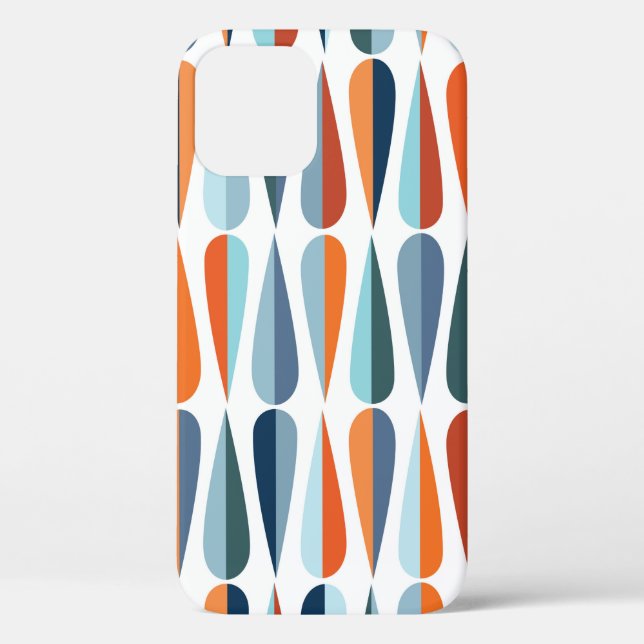 Mid century modern style retro seamless pattern wi Case-Mate iPhone case (Back)