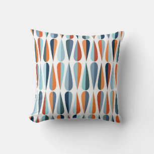 Mid century modern style retro seamless pattern wi cushion