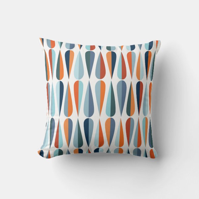 Mid century modern style retro seamless pattern wi cushion (Front)