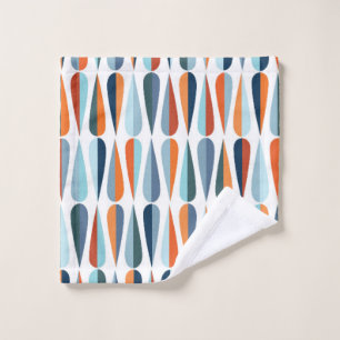 Mid century modern style retro seamless pattern wi wash cloth